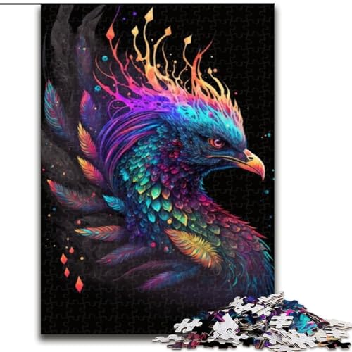 1000-teiliges Puzzle „Cosmic Phoenix“, Holzpuzzle für Teenager, Familien-Lernspiele, Heimdekoration, Geschenk (Größe 50x75cm) von WGLINGX