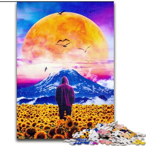 1000-teiliges Puzzle „Das Sonnenblumenfeld“, Holzpuzzle, ideal für Büro, Schlafzimmer, Wohnzimmerdekoration, Größe 50x75cm 1000-teiliges Puzzle „Das Sonnenblumenfeld“, Holzpuzzle, ideal für Büro, Schlafzimmer, Wohnzimmerdekoration, Größe 50x75cm von WGLINGX