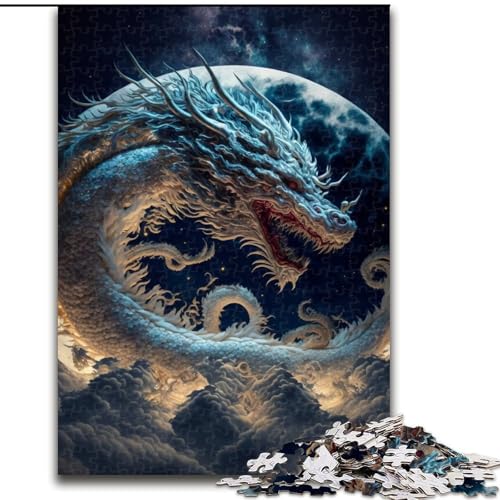 1000-teiliges Puzzle „Drache“, Holzpuzzle für Teenager, Familien-Lernspiele, Heimdekoration, Geschenk (Größe 50x75cm) von WGLINGX