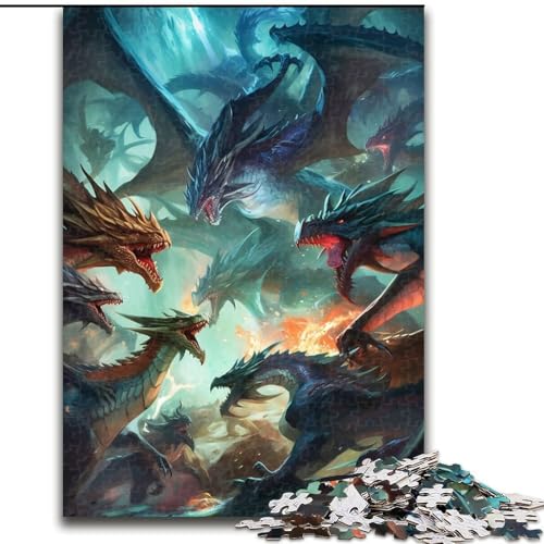 1000-teiliges Puzzle „Dragon Battle Royale“, 1000-teiliges Puzzle mit interaktivem Familienspiel, Kinder ab 14 Jahren, Größe 26x38cm 1000-teiliges Puzzle „Dragon Battle Royale“, 1000-teiliges Puzzle mit interaktivem Familienspiel, Kinder ab 14 Jahren, Größe 26x38cm von WGLINGX