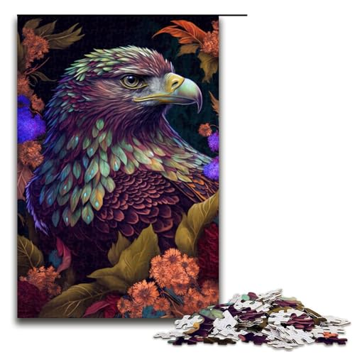 1000-teiliges Puzzle „Dschungeladler“, Puzzle aus Holz, tolles Geschenk für Erwachsene (Größe 50 x 75 cm) von WGLINGX