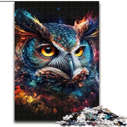 1000-teiliges Puzzle „Eule“ aus Pappe. Anspruchsvolles DIY-Denkspiel, interaktive Familienaktivität (Größe 26x38cm) von WGLINGX