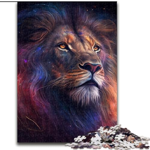 1000-teiliges Puzzle „Fantasie-Löwe“, Holzpuzzle, anspruchsvolles DIY-Denkspiel, interaktive Familienaktivität (Größe 38x26cm) von WGLINGX