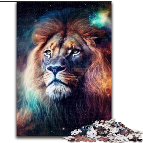 1000-teiliges Puzzle „Fantasie-Löwe“, Holzpuzzle, anspruchsvolles DIY-Denkspiel, interaktive Familienaktivität (Größe 38x26cm) von WGLINGX