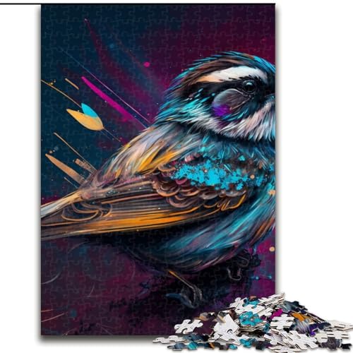 1000-teiliges Puzzle „Fantasy Sparrow“, Holzpuzzle, anspruchsvolles DIY-Denkspiel, interaktive Familienaktivität (Größe 38x26cm) von WGLINGX