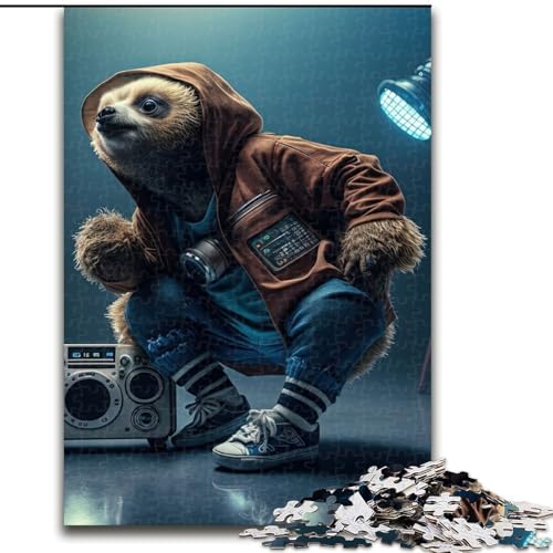 1000-teiliges Puzzle „Faultier-Tänzer“ für Erwachsene, 1000 Teile, Heimdekoration, Familienspaß, ab 14 Jahren (Größe 26x38cm) von WGLINGX