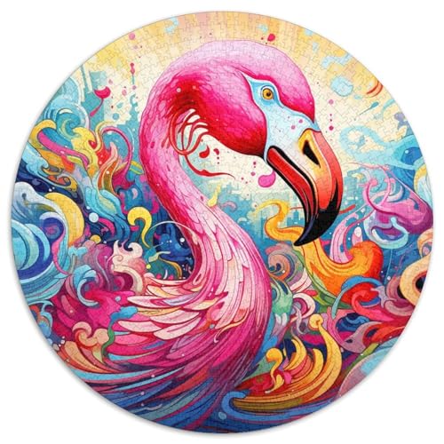 1000-teiliges Puzzle „Flamingo“, rundes Puzzle, Denksportspiel für Teenager, Spieleabend mit der Familie 67,5 x 67,5 cm 1000-teiliges Puzzle „Flamingo“, rundes Puzzle, Denksportspiel für Teenager, Spieleabend mit der Familie 67,5 x 67,5 cm von WGLINGX