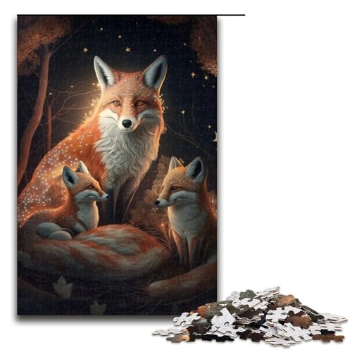 1000-teiliges Puzzle „Fuchs“, Puzzles für Holzpuzzle, Lernspielzeug (Größe 50 x 75 cm) von WGLINGX