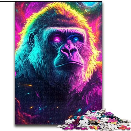 1000-teiliges Puzzle „Galaxie-Gorilla“, Holzpuzzle, ideal für Büro, Schlafzimmer, Wohnzimmerdekoration, Größe 26x38cm 1000-teiliges Puzzle „Galaxie-Gorilla“, Holzpuzzle, ideal für Büro, Schlafzimmer, Wohnzimmerdekoration, Größe 26x38cm von WGLINGX