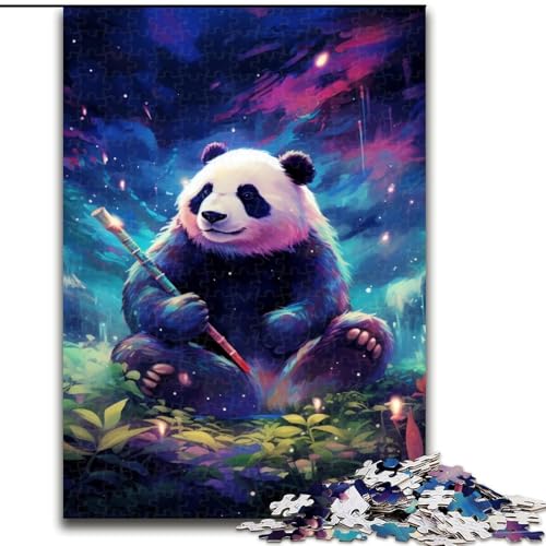 1000-teiliges Puzzle „Galaxy Panda“, Holzpuzzle, Geburtstage, Weihnachten, Halloween, Thanksgiving, Ostern (Größe 50x75cm) von WGLINGX