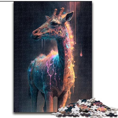 1000-teiliges Puzzle „Giraffe malen“, 1000-teiliges Puzzle für Erwachsene, anspruchsvolles Denkspiel für Teenager und Familien (Größe 50x75cm) von WGLINGX