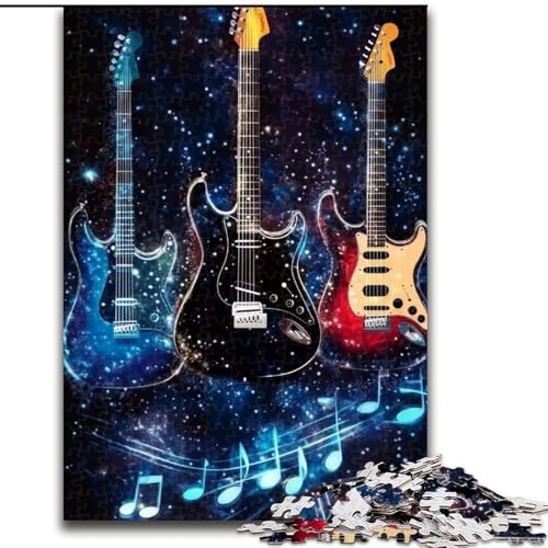 1000-teiliges Puzzle „Gitarre Spielen“, 1000 Teile für Erwachsene, perfektes Weihnachts- und Neujahrsgeschenk, Feiertagsgeschenk (Größe 50x75cm) von WGLINGX