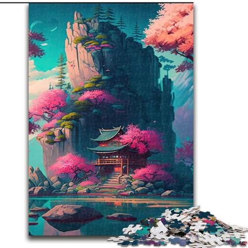 1000-teiliges Puzzle „Japanischer Tempel“, interaktives Familienspiel, geeignet für Kinder ab 14 Jahren, Größe 26x38cm 1000-teiliges Puzzle „Japanischer Tempel“, interaktives Familienspiel, geeignet für Kinder ab 14 Jahren, Größe 26x38cm von WGLINGX