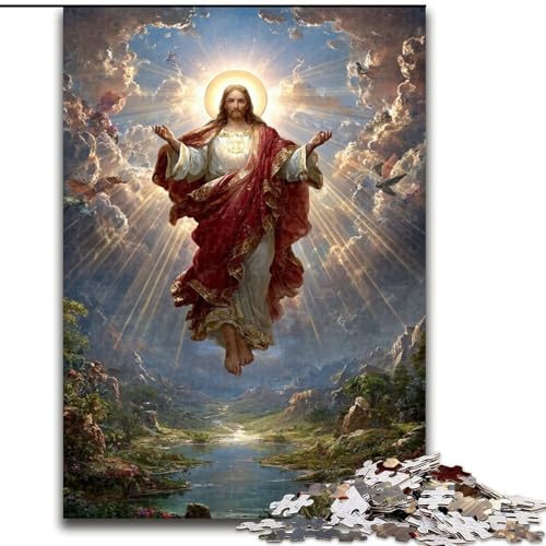 1000-teiliges Puzzle „Jesus“, 1000-teiliges Puzzle für Erwachsene, Lernspiele, schöne Dekoration (Größe 50x75cm) von WGLINGX