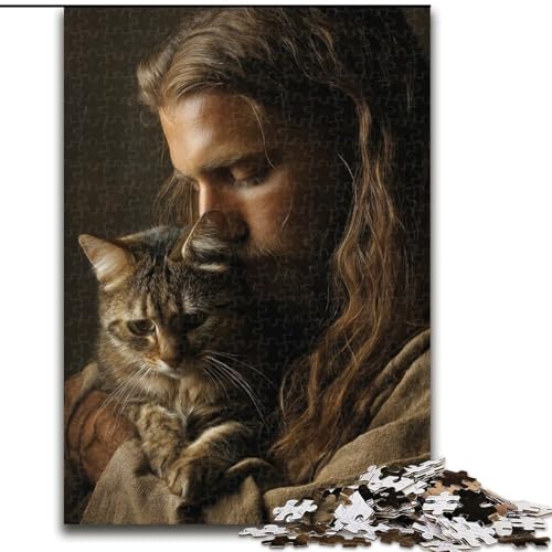 1000-teiliges Puzzle „Jesus“, 1000-teiliges Puzzle für Erwachsene, Lernspiele, schöne Dekoration (Größe 50x75cm) von WGLINGX