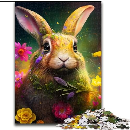 1000-teiliges Puzzle „Kaninchen“ aus Pappe. Anspruchsvolles Denkspiel zum Selbermachen, interaktive Familienaktivität (Größe 26x38cm) von WGLINGX