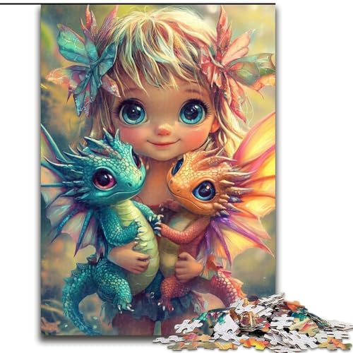 1000-teiliges Puzzle „Kleines Mädchen und Drache“, Puzzle für Erwachsene, 1000 Teile, interaktives Familienspiel, Heimdekoration zum Selbermachen, anspruchsvolles Denksportgeschenk (Größe 26x38cm) 1000-teiliges Puzzle „Kleines Mädchen und Drache“, Puzzle für Erwachsene, 1000 Teile, interaktives Familienspiel, Heimdekoration zum Selbermachen, anspruchsvolles Denksportgeschenk (Größe 26x38cm) von WGLINGX