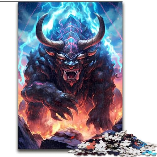 1000-teiliges Puzzle „Königsmonsterbulle“, 1000 Teile, anspruchsvolles Denkspiel für Teenager und Familien, Größe 50x75cm 1000-teiliges Puzzle „Königsmonsterbulle“, 1000 Teile, anspruchsvolles Denkspiel für Teenager und Familien, Größe 50x75cm von WGLINGX