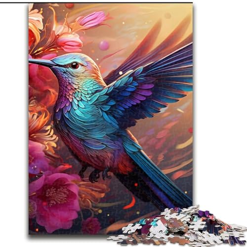 1000-teiliges Puzzle „Kolibri“ aus Kunstkarton. Anspruchsvolles Denkspiel zum Selbermachen, interaktive Familienaktivität (Größe 26x38cm) von WGLINGX