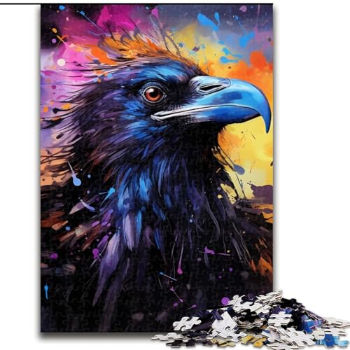 1000-teiliges Puzzle „Krähenblumen“, Holzpuzzle, anspruchsvolles DIY-Denkspiel, interaktive Familienaktivität (Größe 38x26cm) von WGLINGX