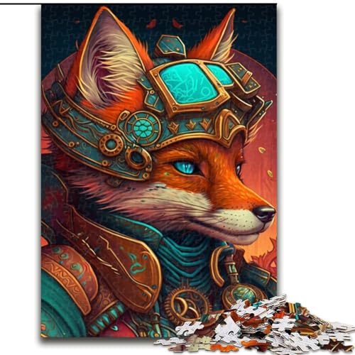 1000-teiliges Puzzle „Kriegerfuchs“, Holzpuzzle, anspruchsvolles Denkspiel zum Selbermachen, interaktive Familienaktivität (Größe 38x26cm) von WGLINGX