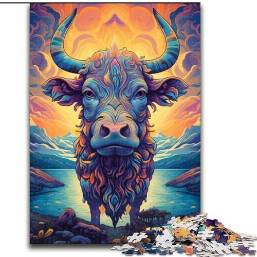 1000-teiliges Puzzle „Kuh auf dem Berg“, Natur-Kartonpuzzle, ideal für Büro, Schlafzimmer, Wohnzimmerdekoration, Größe 26x38cm 1000-teiliges Puzzle „Kuh auf dem Berg“, Natur-Kartonpuzzle, ideal für Büro, Schlafzimmer, Wohnzimmerdekoration, Größe 26x38cm von WGLINGX