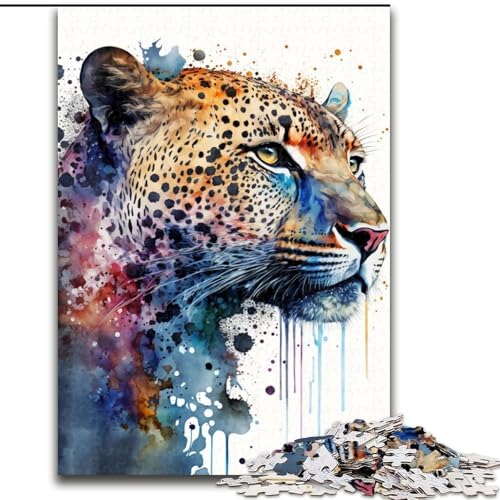 1000-teiliges Puzzle „Leopardenporträt“, 1000 Teile, anspruchsvolles Denkspiel für Teenager und Familien, Größe 26x38cm 1000-teiliges Puzzle „Leopardenporträt“, 1000 Teile, anspruchsvolles Denkspiel für Teenager und Familien, Größe 26x38cm von WGLINGX