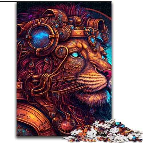 1000-teiliges Puzzle „Löwenkrieger“ für Erwachsene, 1000 Teile, Heimdekoration, Familienspaß, ab 14 Jahren (Größe 50x75cm) von WGLINGX