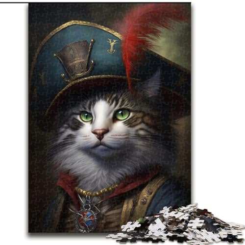 1000-teiliges Puzzle „Magische Katze“, 1000 Teile, anspruchsvolles Denkspiel für Teenager und Familien, Größe 50x75cm von WGLINGX
