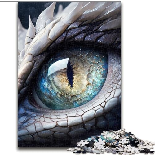 1000-teiliges Puzzle „Magisches Drachenauge“ für Erwachsene, 1000 Teile, Heimdekoration, Familienspaß, ab 14 Jahren (Größe 26x38cm) von WGLINGX