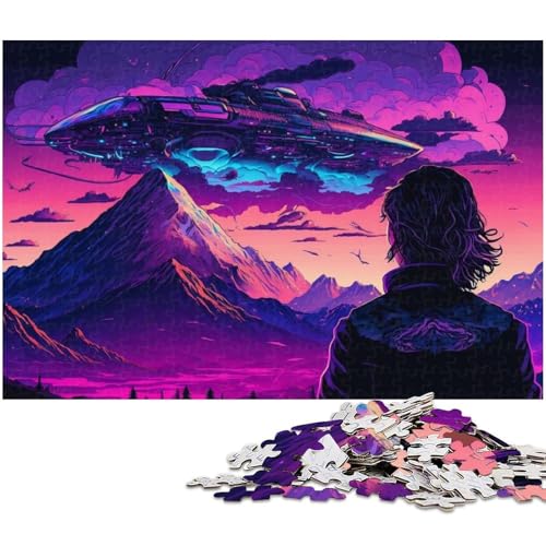 1000-teiliges Puzzle „Mann auf dem Berg“ für Erwachsene. EIN Kunstwerk für Teenager ab 14 Jahren (Größe 38 x 26 cm) von WGLINGX