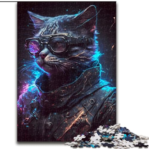 1000-teiliges Puzzle „Menschliche Katze“, 1000-teiliges Puzzle mit interaktivem Familienspiel, Kinder ab 14 Jahren, Größe 26x38cm 1000-teiliges Puzzle „Menschliche Katze“, 1000-teiliges Puzzle mit interaktivem Familienspiel, Kinder ab 14 Jahren, Größe 26x38cm von WGLINGX