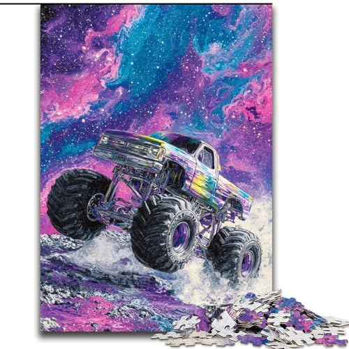 1000-teiliges Puzzle „Monster Truck“, 1000-teiliges Puzzle für Erwachsene, EIN tolles Geschenk für Familienspaß (Größe 26x38cm) von WGLINGX