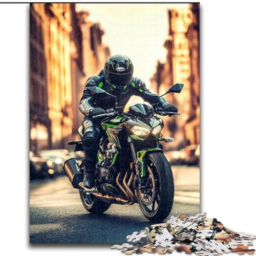 1000-teiliges Puzzle „Motorrad“, 1000-teiliges Puzzle, Denkspiel für Teenager, Spieleabend mit der Familie (Größe 50x75cm) von WGLINGX