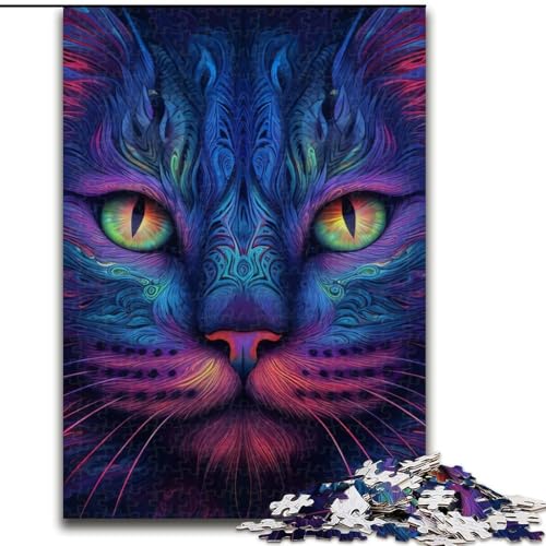 1000-teiliges Puzzle „Mysteriöse Katze“, 1000-teiliges interaktives Familienspiel, geeignet für Kinder ab 14 Jahren, Größe 26x38cm 1000-teiliges Puzzle „Mysteriöse Katze“, 1000-teiliges interaktives Familienspiel, geeignet für Kinder ab 14 Jahren, Größe 26x38cm von WGLINGX