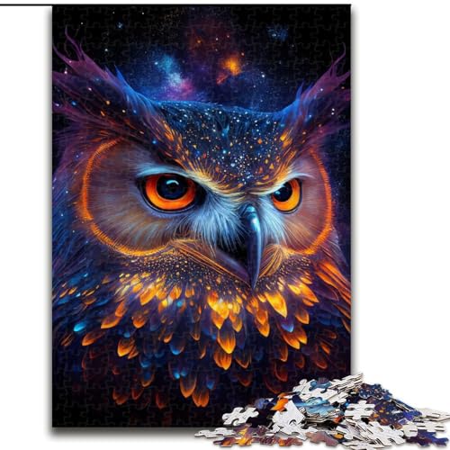 1000-teiliges Puzzle „Nebula Owl“, 1000 Teile, anspruchsvolles Denkspiel für Teenager und Familien, Größe 50x75cm von WGLINGX