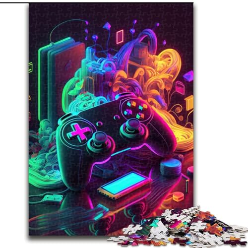 1000-teiliges Puzzle „Neon Game“, 1000 Teile, anspruchsvolles Denkspiel für Teenager und Familien, Größe 26x38cm 1000-teiliges Puzzle „Neon Game“, 1000 Teile, anspruchsvolles Denkspiel für Teenager und Familien, Größe 26x38cm von WGLINGX