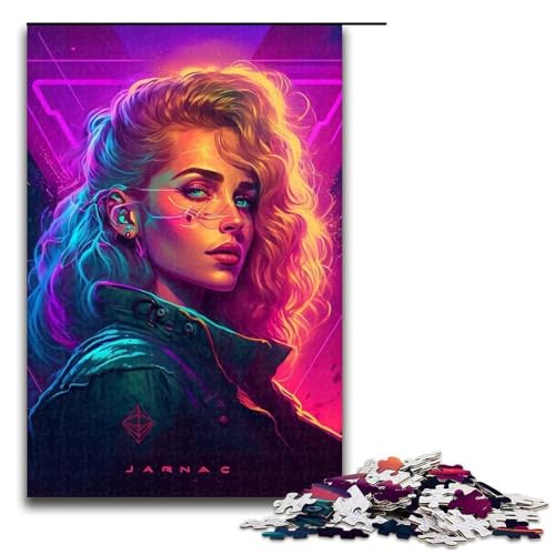 1000-teiliges Puzzle „Neon Girl“ für Erwachsene, Holzpuzzle, Lernspielzeug, 50 x 75 cm 1000-teiliges Puzzle „Neon Girl“ für Erwachsene, Holzpuzzle, Lernspielzeug, 50 x 75 cm von WGLINGX