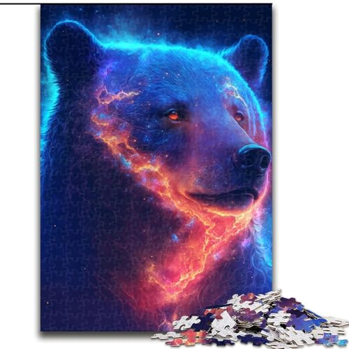 1000-teiliges Puzzle „Neonbär“ für Erwachsene, 1000 Teile, Heimdekoration, Familienspaß, ab 14 Jahren (Größe 50x75cm) von WGLINGX