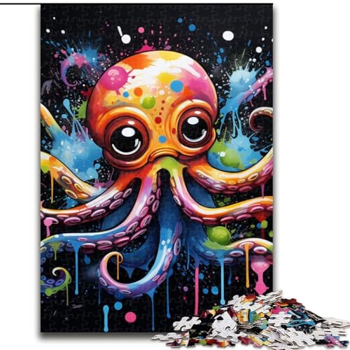 1000-teiliges Puzzle „Oktopus“, 1000-teiliges Puzzle für Erwachsene, Denkspiel für Teenager, Spieleabend mit der Familie (Größe 26x38cm) von WGLINGX