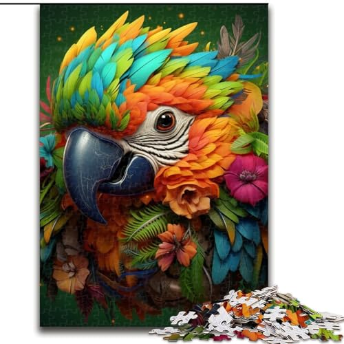 1000-teiliges Puzzle „Papagei“, 1000-teiliges Puzzle für Erwachsene, perfekt für Teenager und Familien, (Größe 38x26cm) von WGLINGX