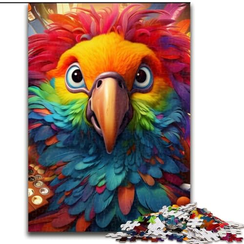 1000-teiliges Puzzle „Papagei“. Anspruchsvolle Puzzles fördern die Hand-Auge-Koordination, (Größe 26x38cm) von WGLINGX