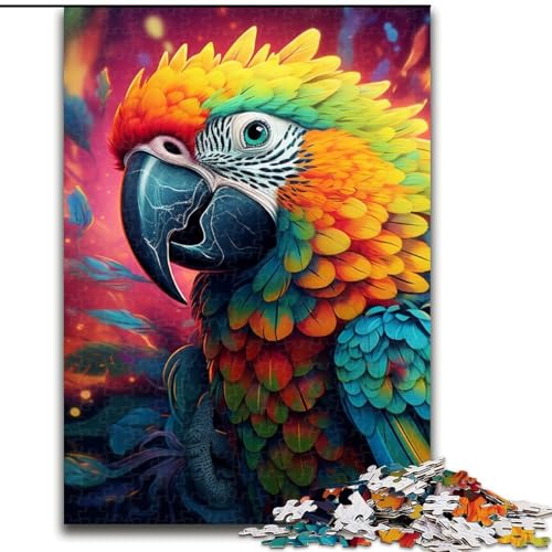 1000-teiliges Puzzle „Papagei“ – perfekt als Dekoration für Zuhause und Büro, für Partys, Geburtstage und Feiertagsgeschenke (Größe 38x26cm) von WGLINGX
