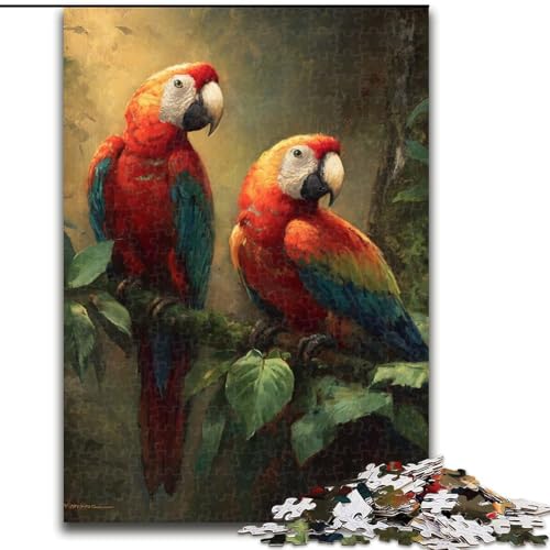 1000-teiliges Puzzle „Papageien und Hänflinge“, 1000-teiliges Puzzle, anspruchsvolles Denkspiel, Spieleabend mit der Familie (Größe 26x38cm) von WGLINGX