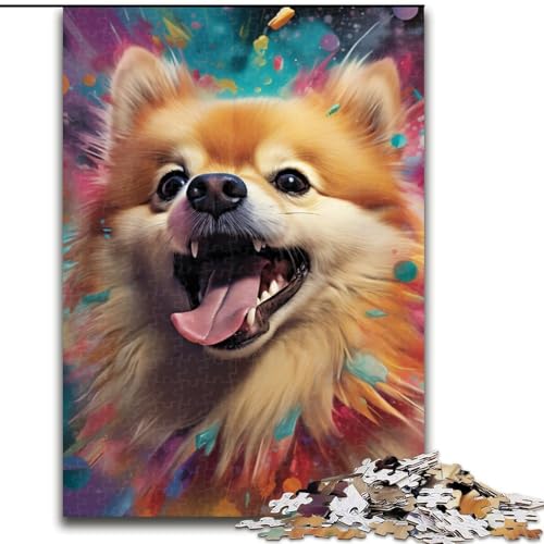 1000-teiliges Puzzle „Pomeranian“, Holzpuzzle, anspruchsvolles DIY-Denkspiel, interaktive Familienaktivität (Größe 38x26cm) von WGLINGX