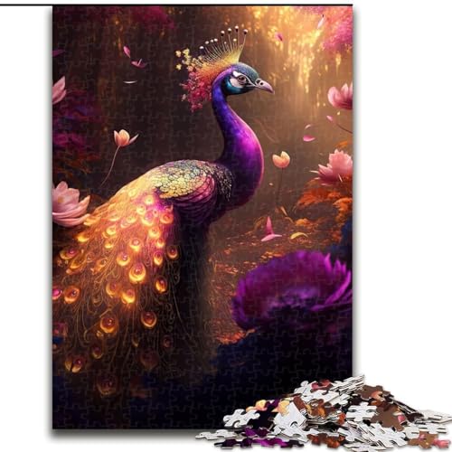 1000-teiliges Puzzle „Prachtvoller Pfau“, 1000-teiliges Puzzle für Erwachsene, unmögliche Herausforderung, Spielzeug für Jugendliche (Größe 26x38cm) von WGLINGX