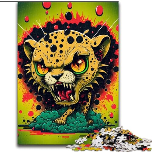 1000-teiliges Puzzle „Raging Leopard“, 1000 Teile, anspruchsvolles Denkspiel für Teenager und Familien, Größe 26x38cm 1000-teiliges Puzzle „Raging Leopard“, 1000 Teile, anspruchsvolles Denkspiel für Teenager und Familien, Größe 26x38cm von WGLINGX