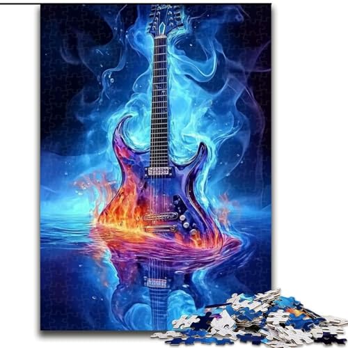 1000-teiliges Puzzle „Rauchklavier“, Puzzle für Erwachsene, 1000-teiliges Kunstwerk, Dekor, Intelligenzspielzeug für Familien-Indoor-Spiele (Größe 26x38cm) von WGLINGX