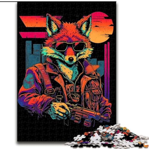 1000-teiliges Puzzle „Red Fox Gangster Poster“, 1000 Teile, anspruchsvolles Denkspiel für Teenager und Familien, Größe 26x38cm 1000-teiliges Puzzle „Red Fox Gangster Poster“, 1000 Teile, anspruchsvolles Denkspiel für Teenager und Familien, Größe 26x38cm von WGLINGX