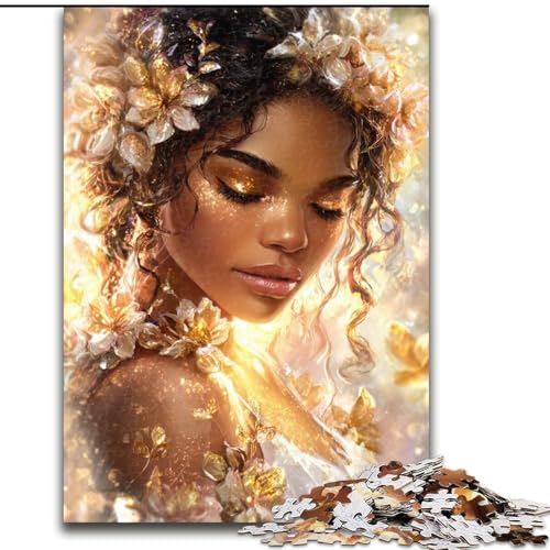 1000-teiliges Puzzle „Schöne Frau“, 1000-teiliges Puzzle, anspruchsvolles Denkspiel, Spieleabend mit der Familie (Größe 50x75cm) von WGLINGX